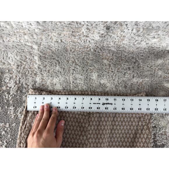 Andrienne Vittadini Size 6 Geometric Ankle Straight Leg Pull On Pants Brown - Picture 3 of 9